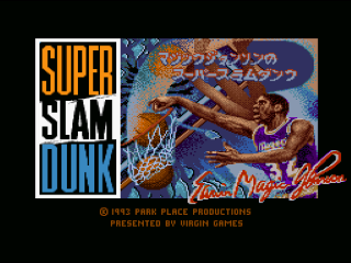 Slam Dunk title screen for Super Famicom